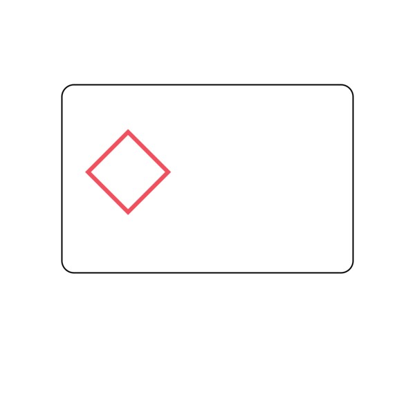 GHS Label, Blank w/1 Diamond 1-15/16" x 3"